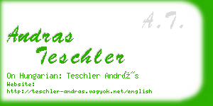 andras teschler business card